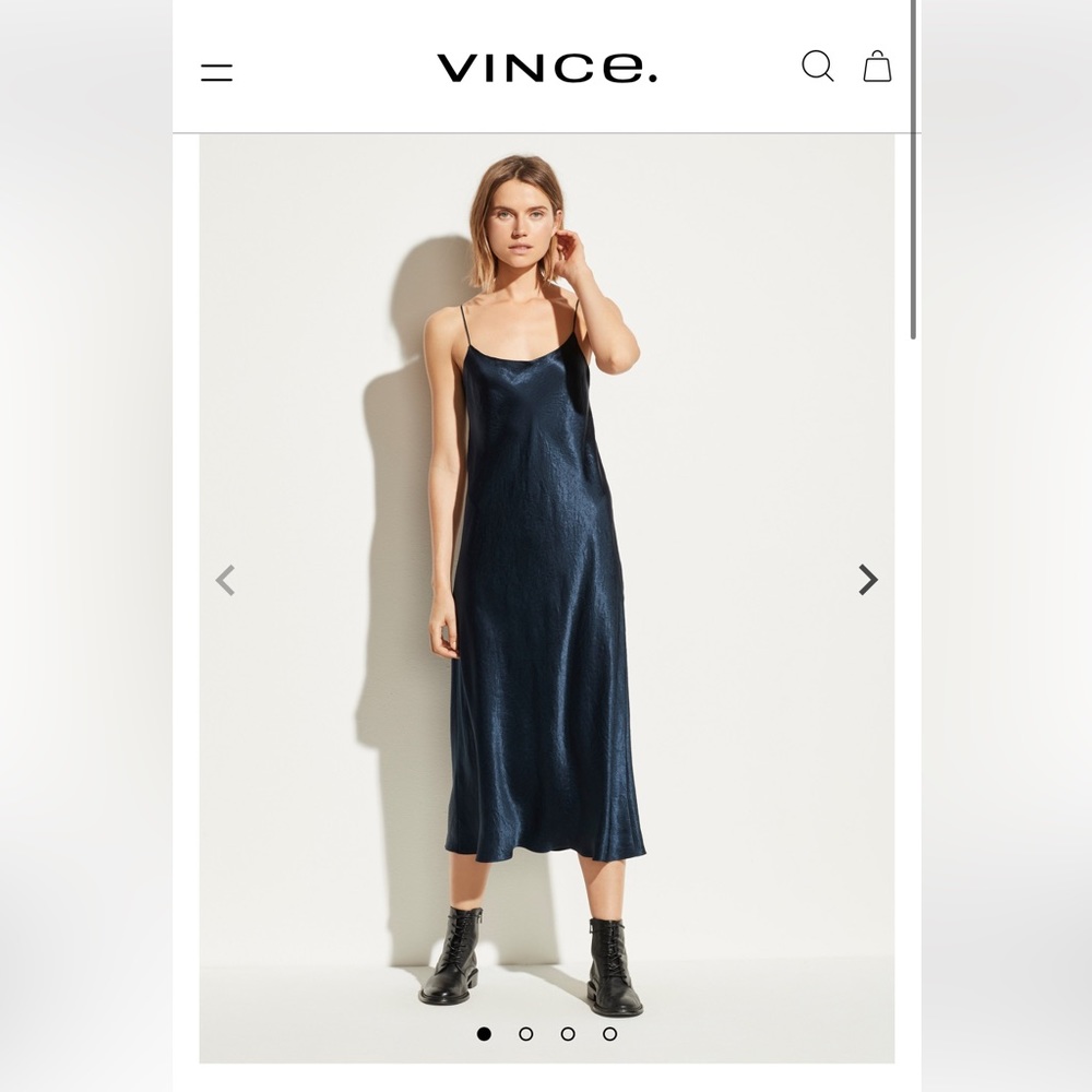 Vince Satin Midi Slip Dress